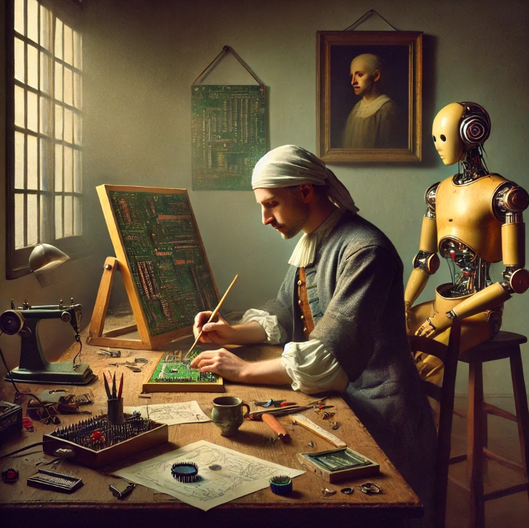 AI Generated Painter of Circuit Board